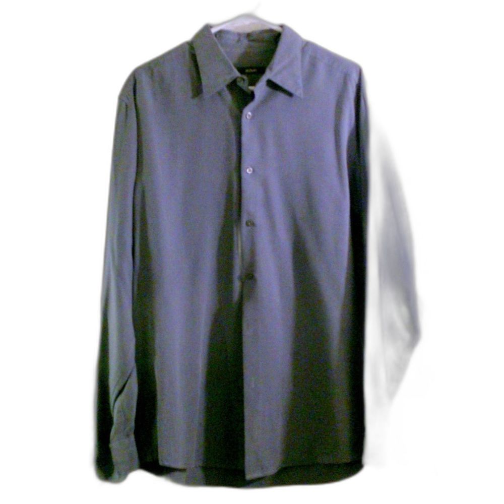 ALFANI Men's Dusty Gray Long Sleeve Dress Shirt Size Medium *